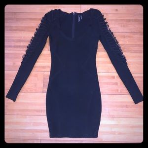 Guess Marciano long sleeve black bandage dress